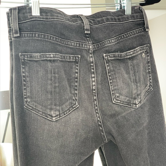 RAG & BONE High Rise Ankle Skinny Jeans, Black - Picture 8 of 8